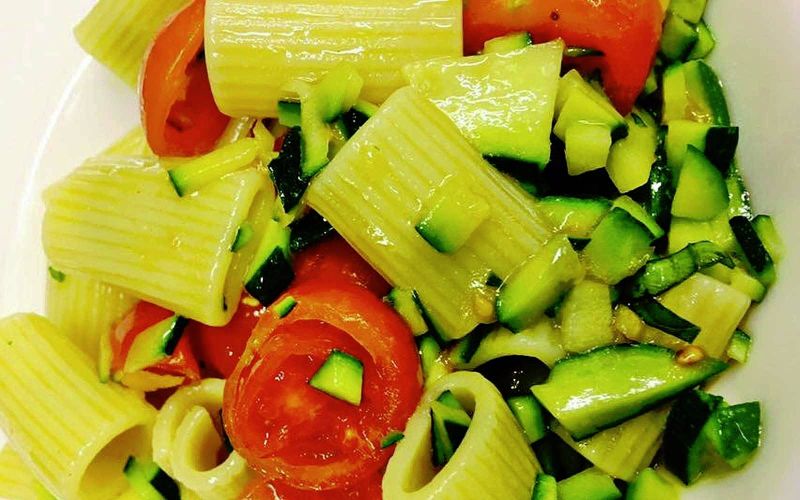 paccheri con zucchine